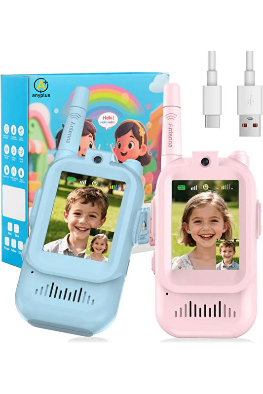 Kameralı ve Ekranlı Akıllı Çocuk Telsiz Seti |2 Adet